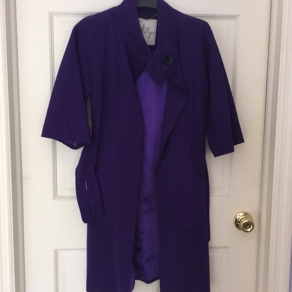 Milly Irena Doubleweave Coat in Violet - Picture 2 of 6